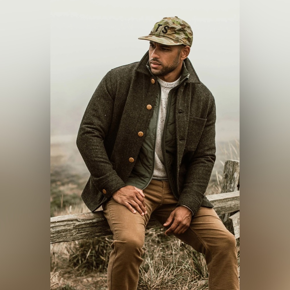 Taylor Stitch Men’s Ojai Chore Jacket in Shetland Moss XXL/46